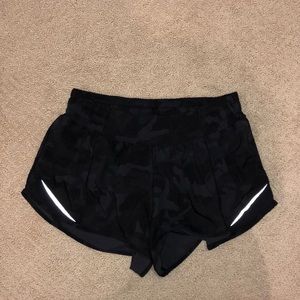 black camo lululemon shorts